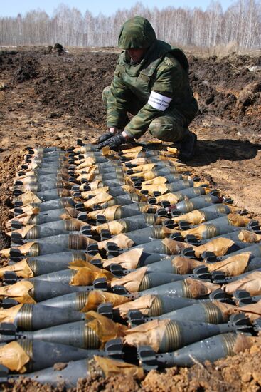 Утилизация просроченных боеприпасов на Чебаркульском полигоне