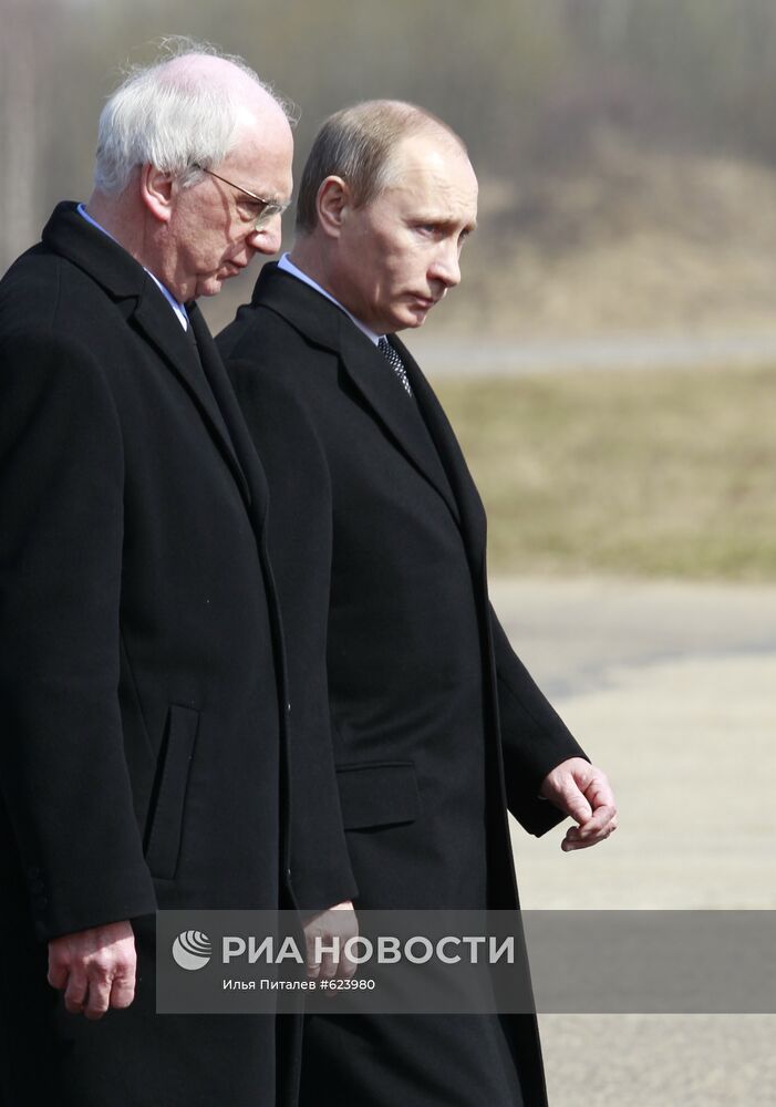 В.Путин на церемонии прощания с президентом Польши