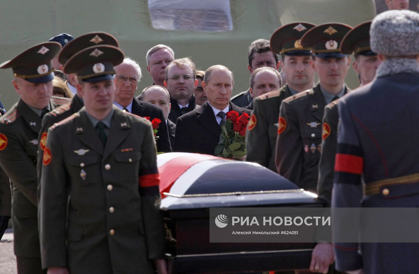 В.Путин на церемонии прощания с президентом Польши