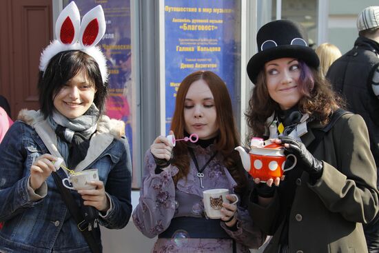 Парад мыльных пузырей на Старом Арбате