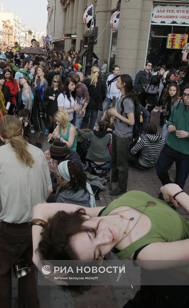 Парад мыльных пузырей на Старом Арбате