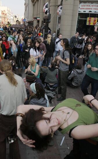 Парад мыльных пузырей на Старом Арбате