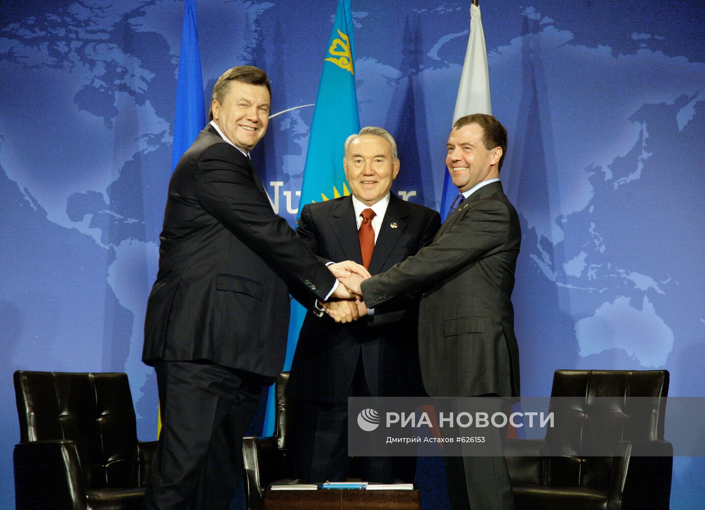 Встреча президентов России, Украины и Казахстана