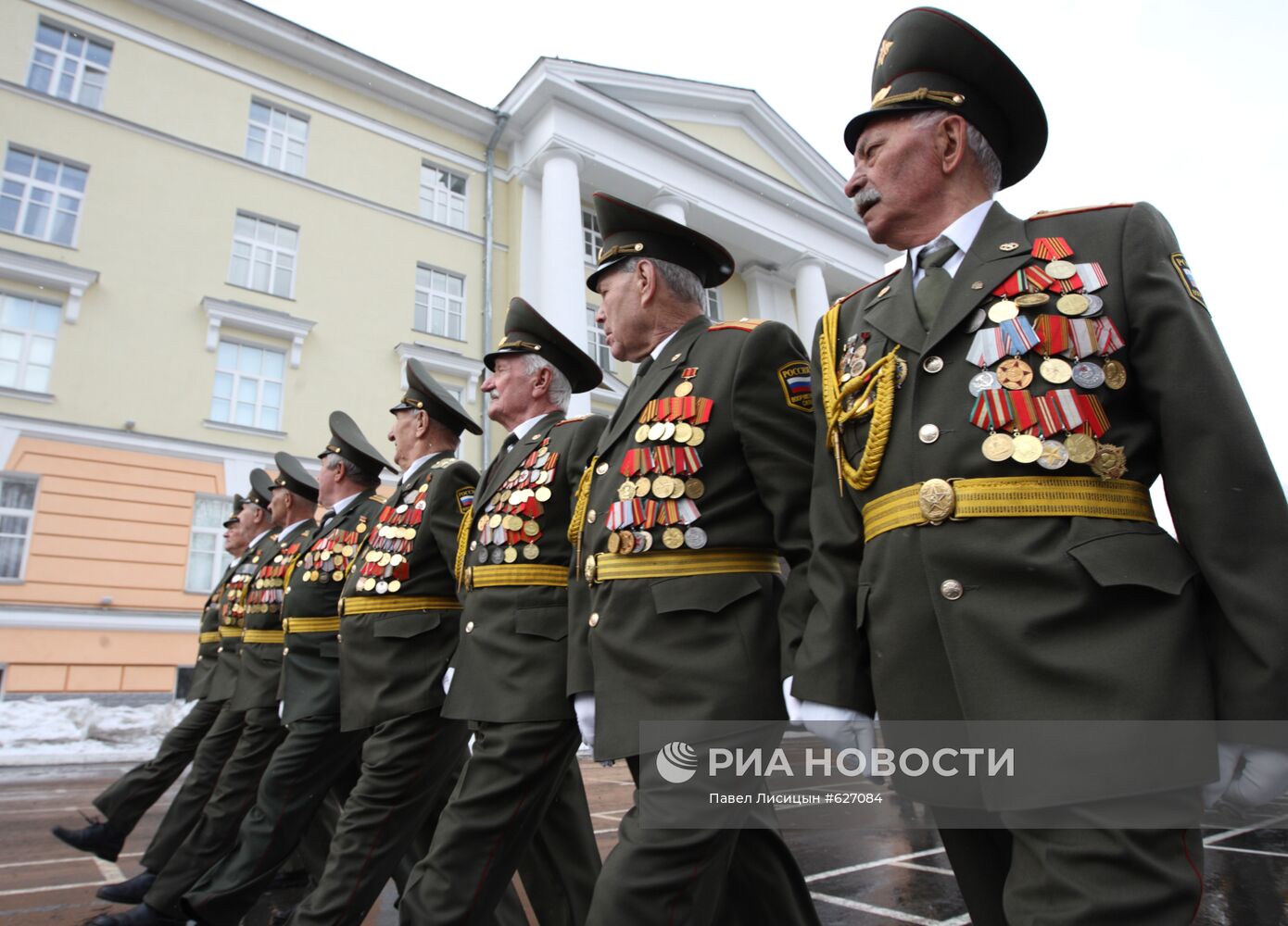 Ветераны ВОВ на репетиции Парада Победы