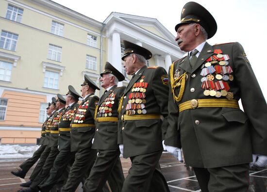 Ветераны ВОВ на репетиции Парада Победы