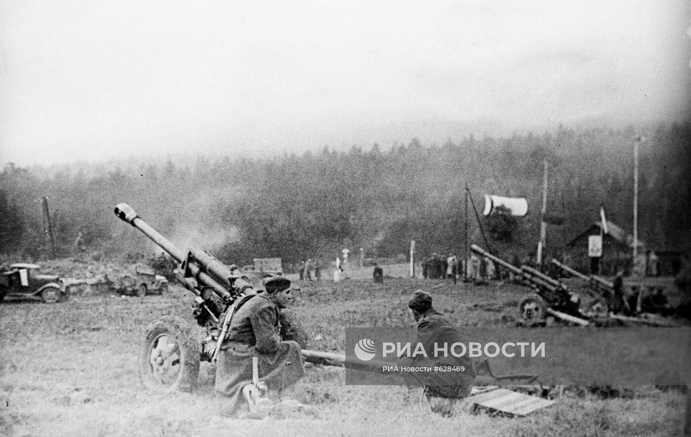Батарея чехословацкого корпуса на перевале Дукля, 4.11.1944 года