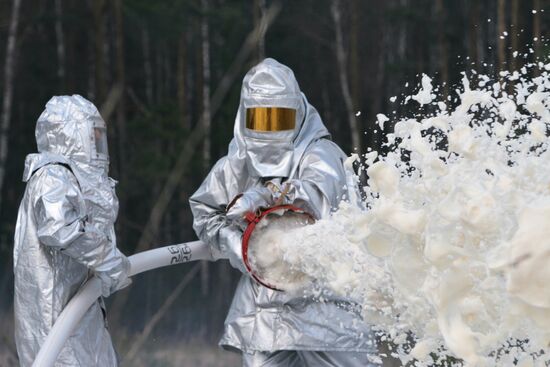 Учения МЧС МО по ликвидации последствий лесных пожаров