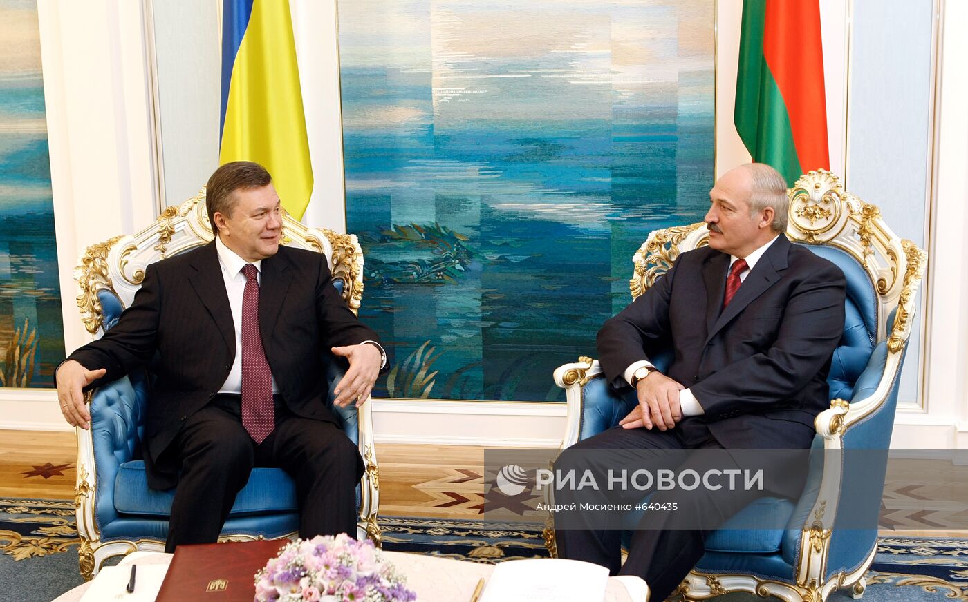 Встреча Виктора Януковича и Александра Лукашенко в Минске