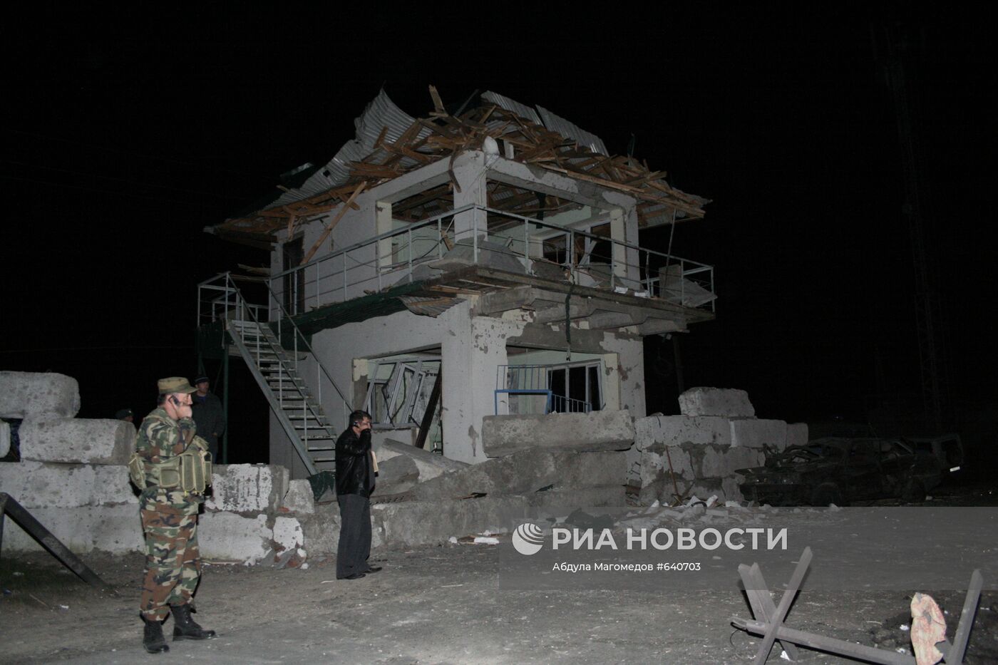 Взрыв на посту ДПС в Дагестане