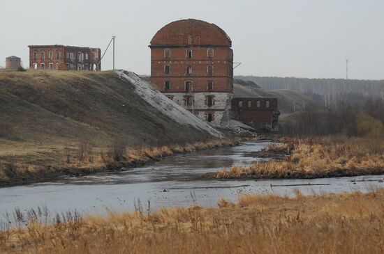 Река Теча в деревне Муслюмово