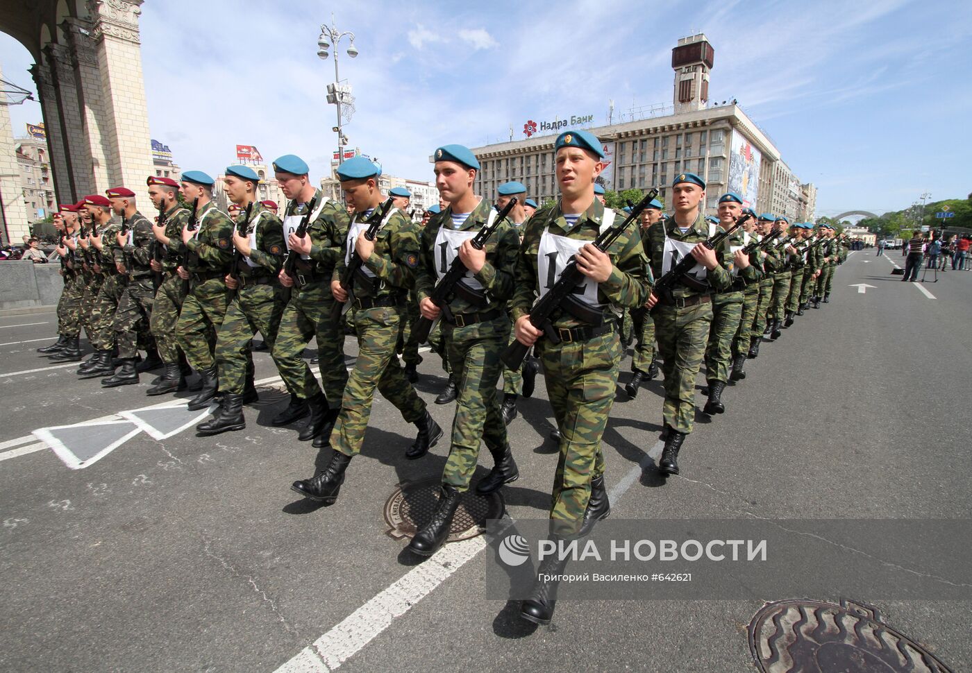 Генеральная репетиция совместного парада войск в Киеве