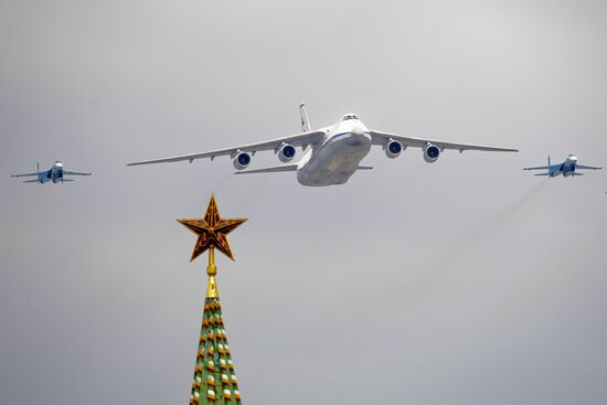 Пролет военной авиации над Красной площадью