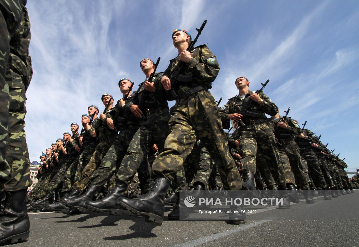 Генеральная репетиция совместного парада войск в Киеве