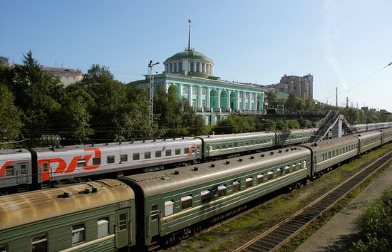 Железнодорожный вокзал города Мурманска