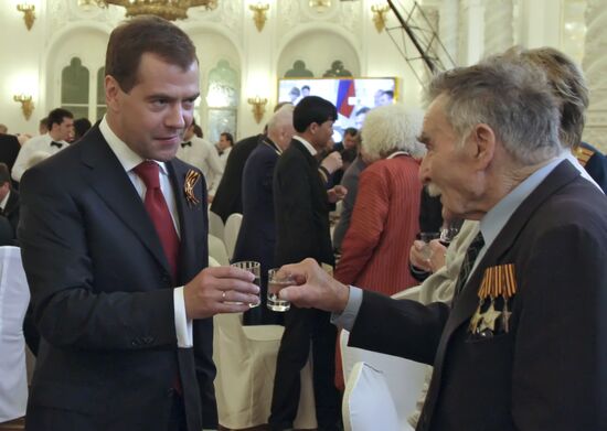 Д.Медведев на приеме от имени президента РФ в Кремле