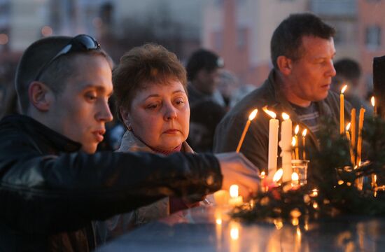 Жители Междуреченска зажигают свечи