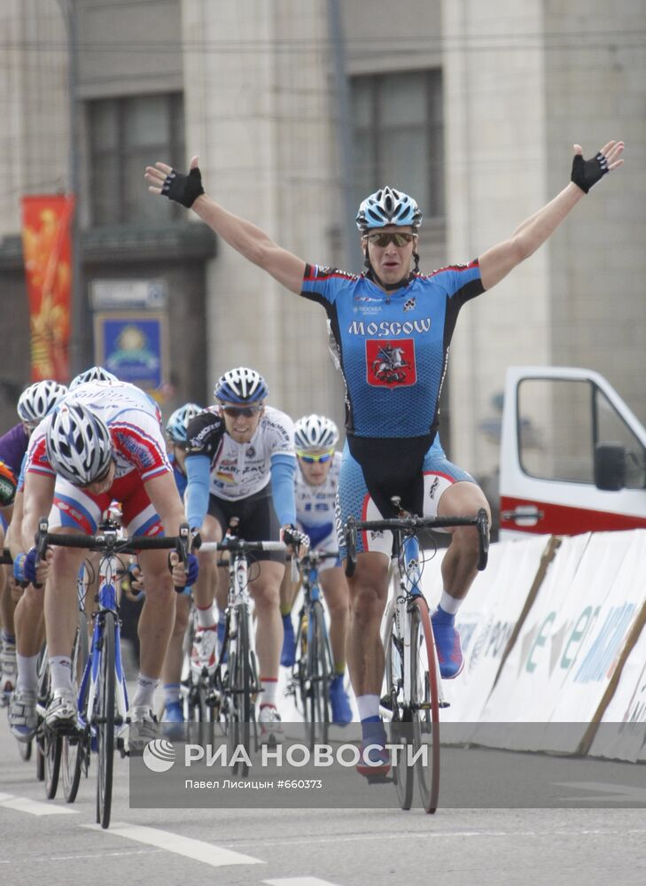 Последний этап велогонки "Пять колец Москвы"