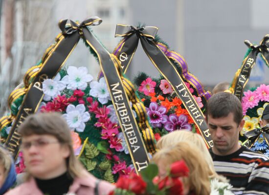 Похороны спасателей из отряда ВГЧС в Кемеровской области