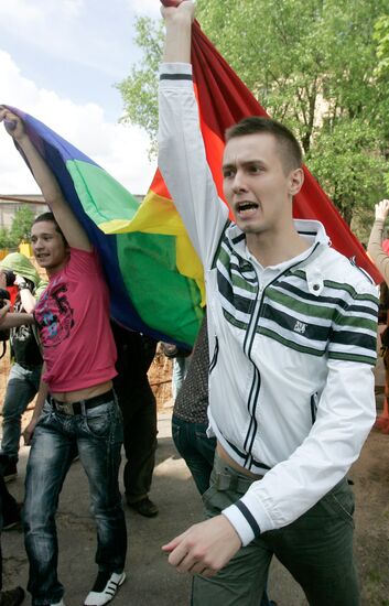 Участники "Славянского гей-парада" в Минске