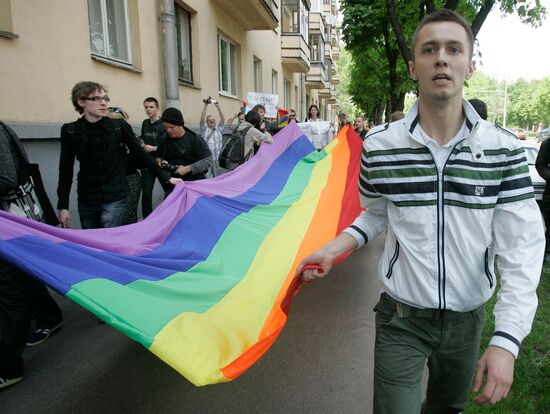 Участники "Славянского гей-парада" в Минске