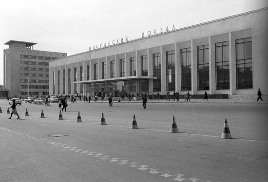 Здание Московского вокзала в городе Горьком