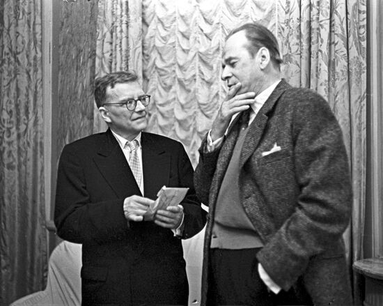 Дмитрий Шостакович и Николай Черкасов