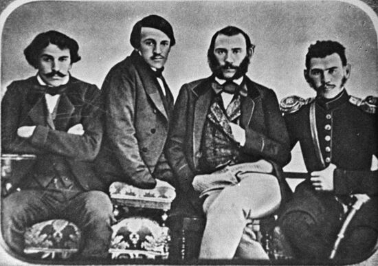 Л.Н.Толстой с братьями