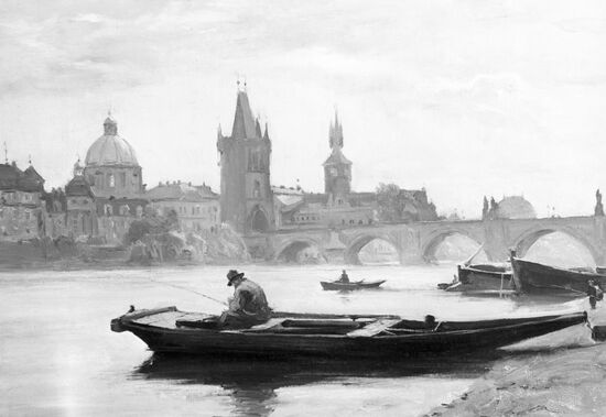 Репродукция картины "Прага. Река Влтава"