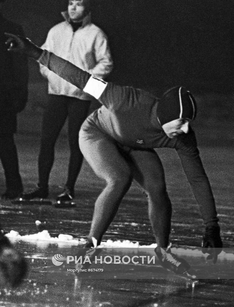 Серебряный призер зимней Олимпиады в Инсбруке Е.Гришин