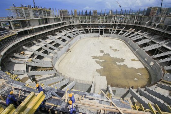 Строительство Большой ледовой арены в Сочи