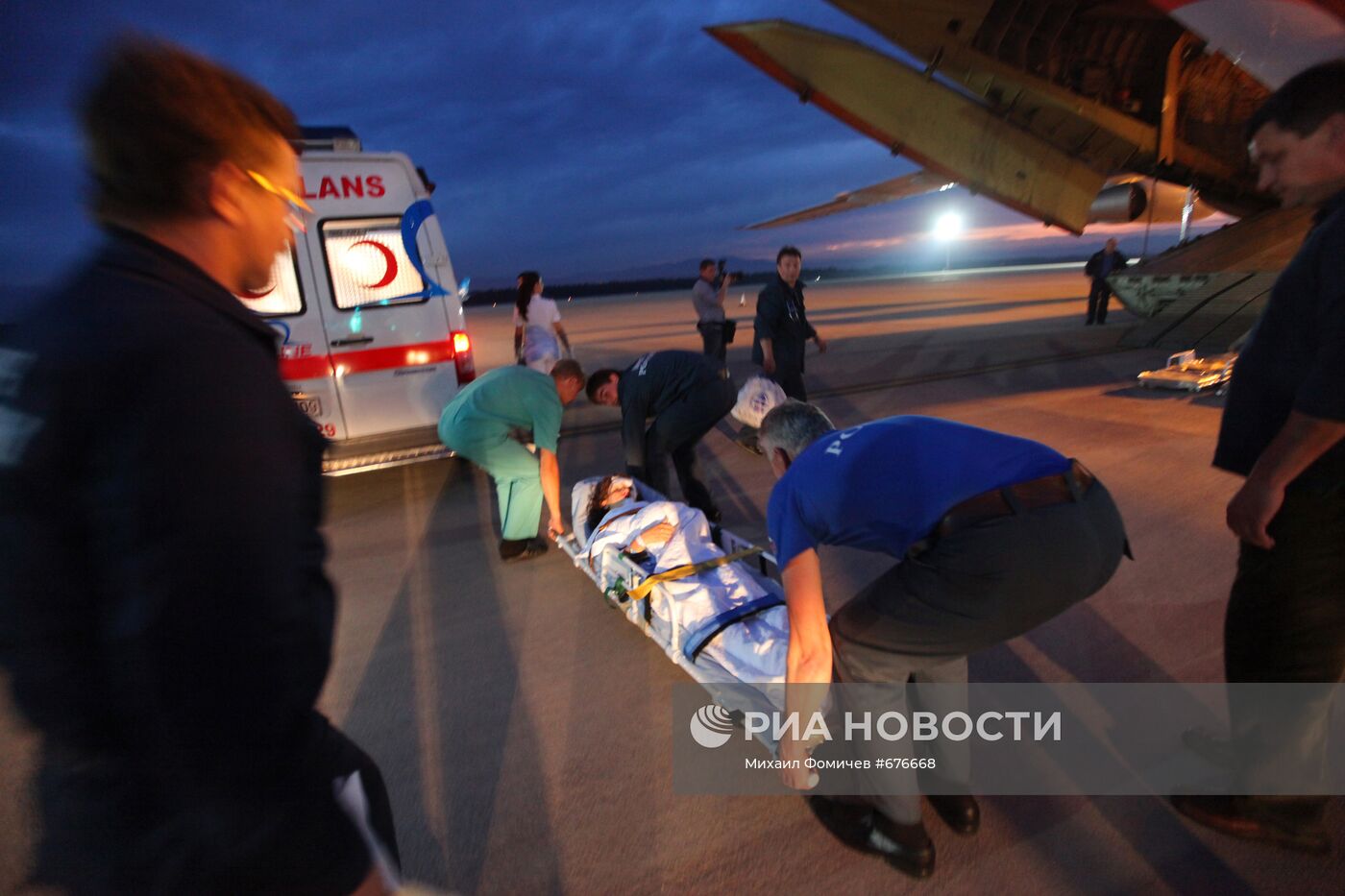 Отправка в Москву граждан России, пострадавших в Анталье