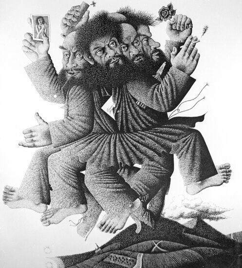 "Пляска" - работа художника Валерия Мишина