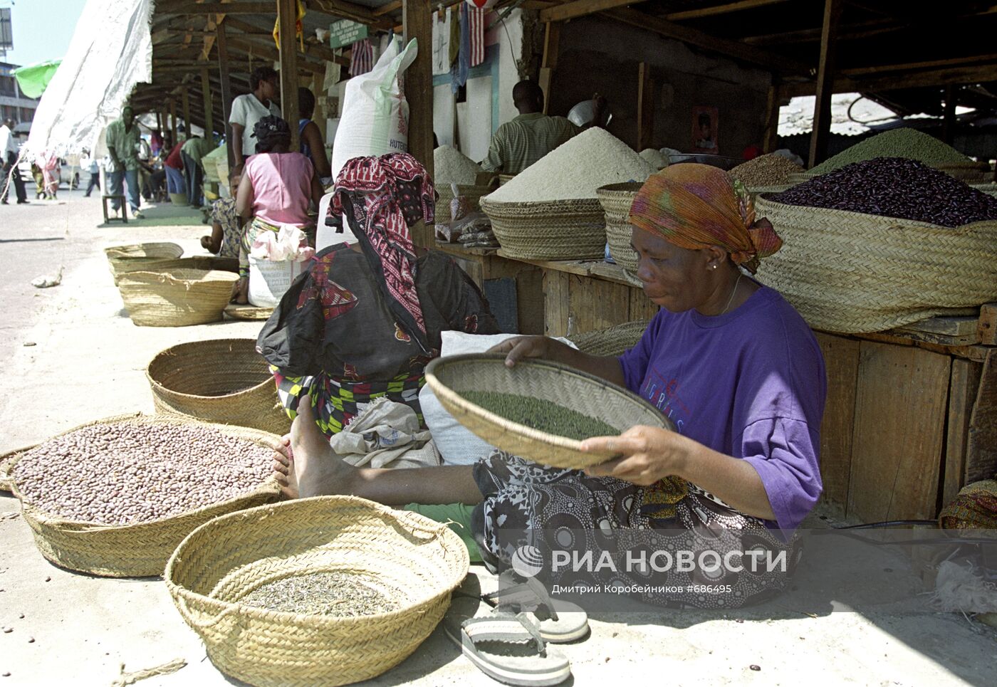 На продуктовом рынке в Дар-эс-Саламе