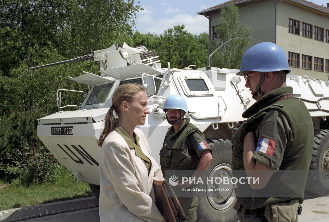 Войска ООН на улицах Сараево