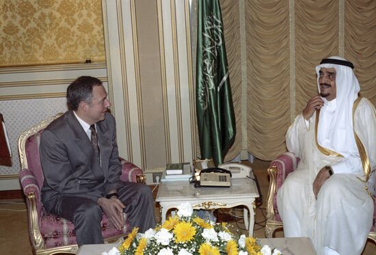 Встреча А.В.Козырева с королем Саудовской Аравии Фадхом