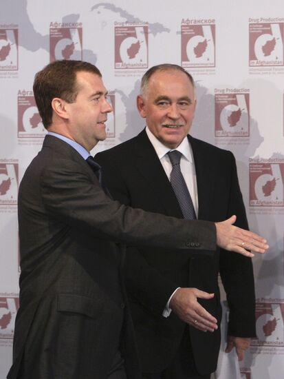Д.Медведев на антинаркотической конференции в Москве