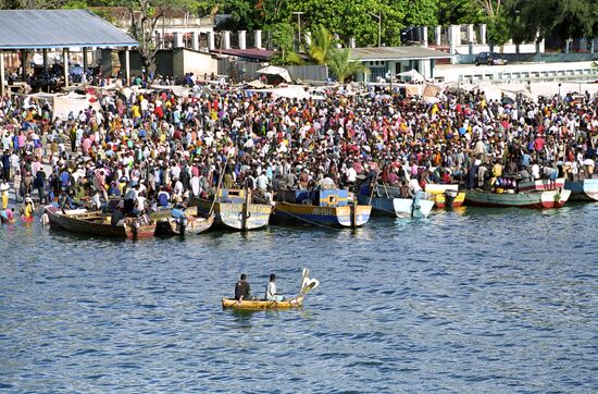 Вид на рыбный рынок Дар-эс-Салама
