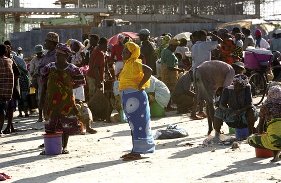 На рыбном рынке Дар-эс-Салама