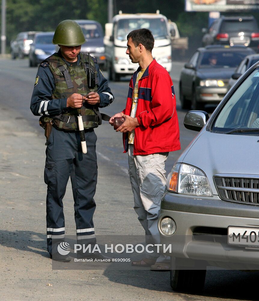 Проверки на дорогах Приморского края
