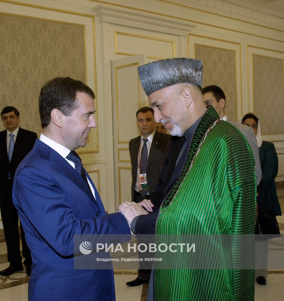 Встреча Дмитрия Медведева с Хамидом Карзаем