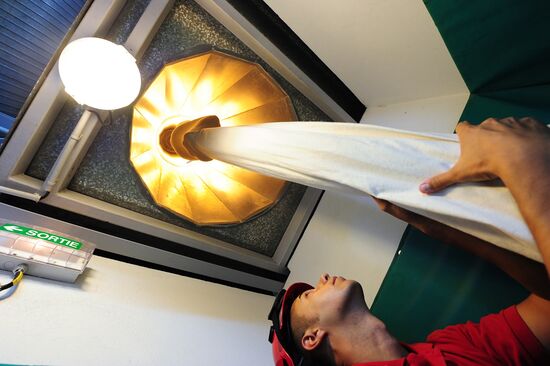 Тренировка парижской пожарной бригады