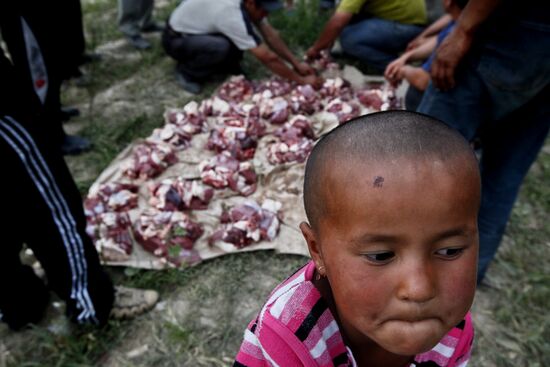 Лагерь киргизских беженцев