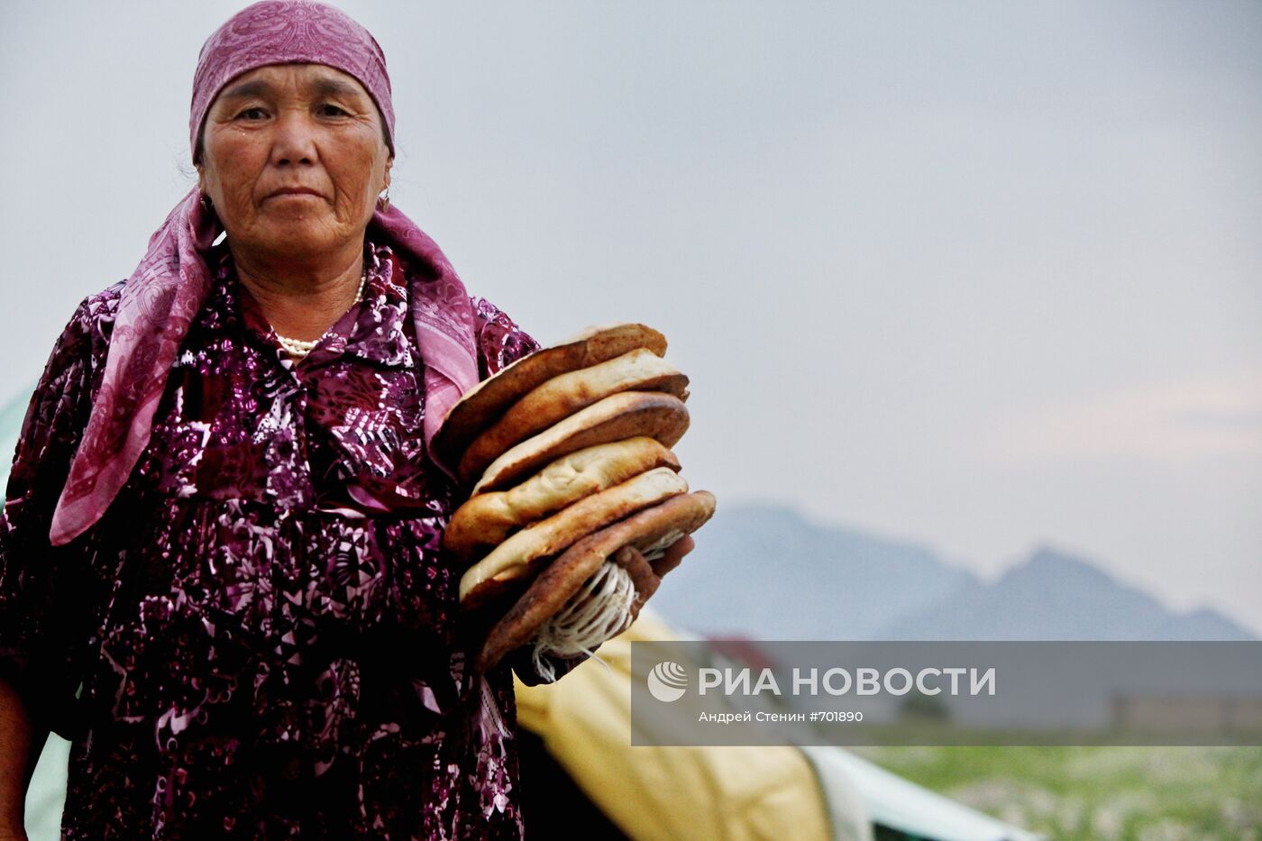 Лагерь киргизских беженцев