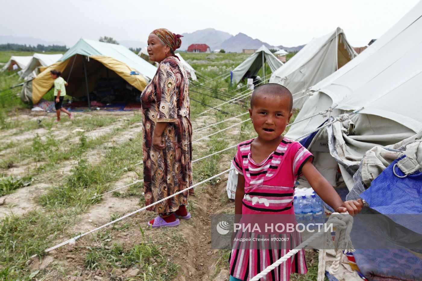Лагерь киргизских беженцев