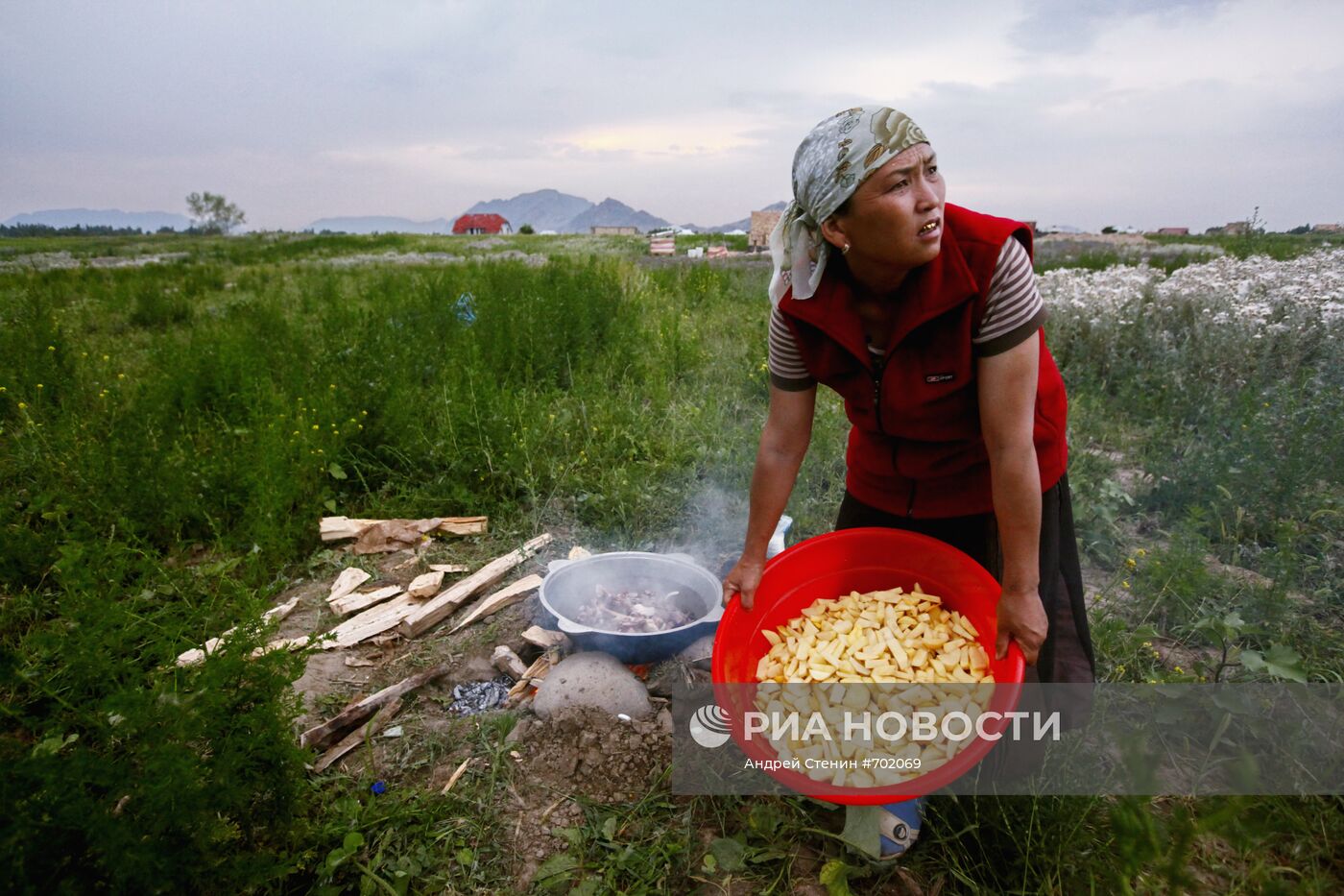 Лагерь киргизских беженцев