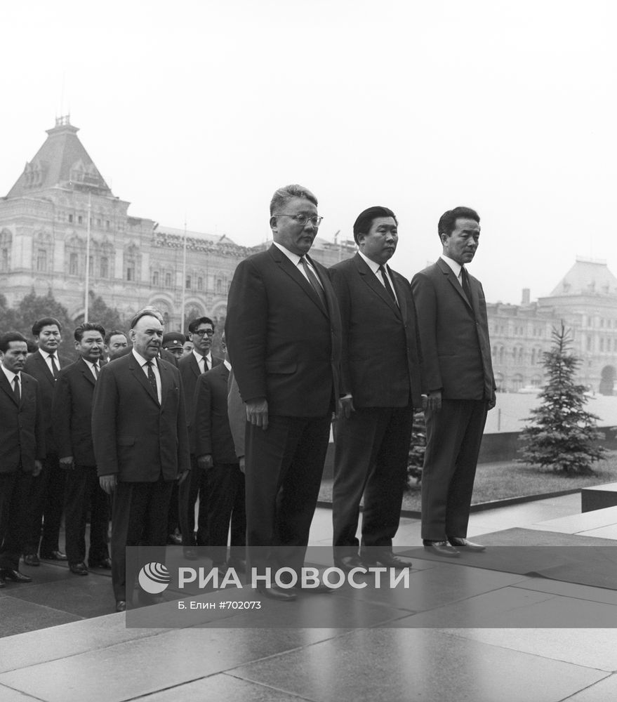 Представители МНРП у Мавзолея В. И. Ленина