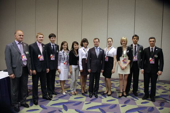 Встреча Д.Медведева с делегацией "Юношеской восьмерки"