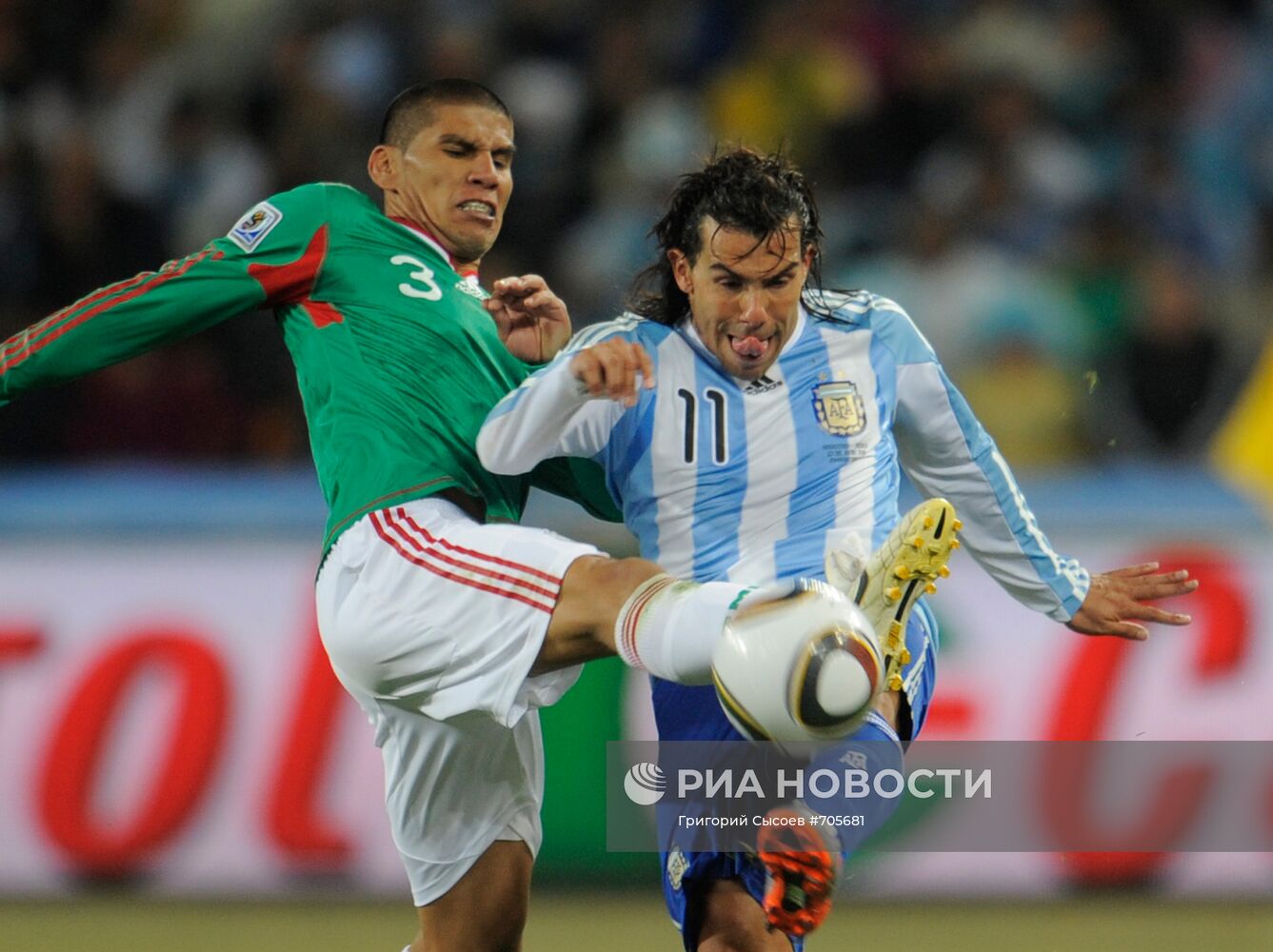 Футбол. ЧМ-2010. 1/8 финала. Матч Аргентина – Мексика
