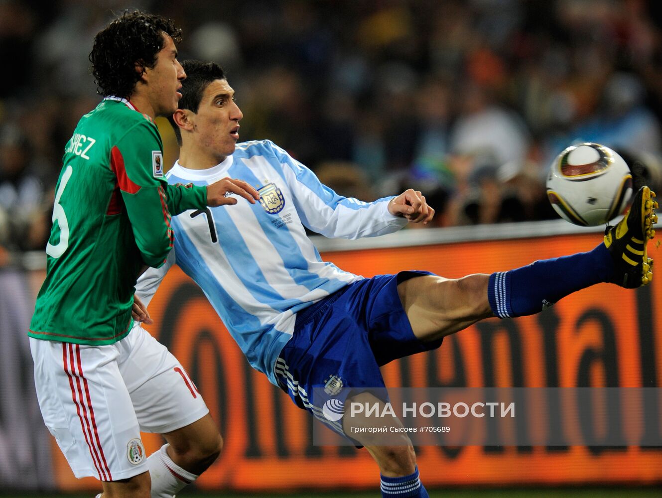 Футбол. ЧМ-2010. 1/8 финала. Матч Аргентина – Мексика