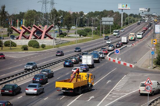 Затруднено движение на Ленинградском шоссе